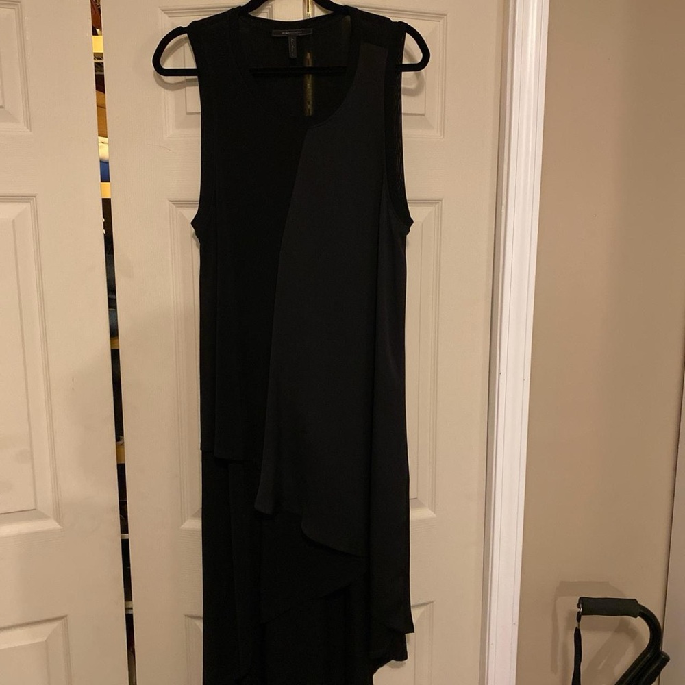 BCBG Black Asymmetrical Sleeveless Dress
